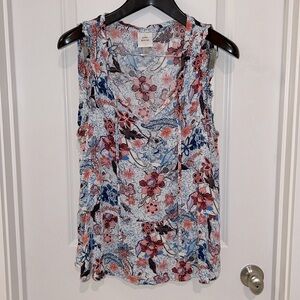 Knox Rose floral peplum top, size L